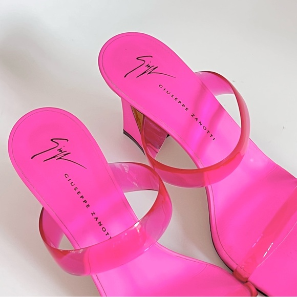 Giuseppe Zanotti Pink Flaminia Plexi Double-Strap Sandals IT36|US6 $695 - Picture 11 of 16